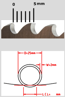 LCL Tooth pitch